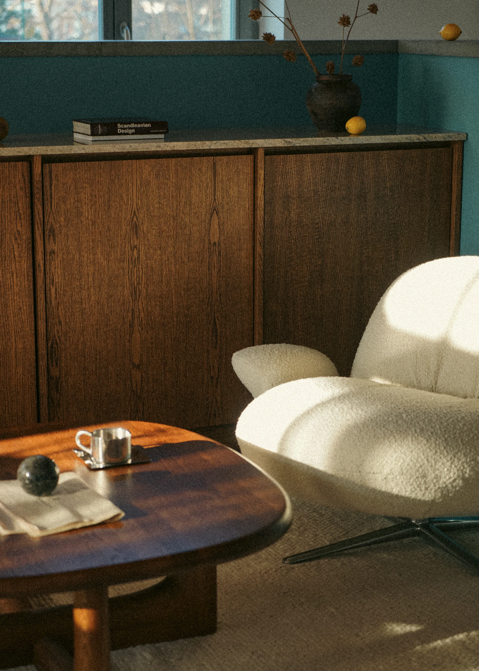 BAOZA lounge chair / Boucle White - Image 11