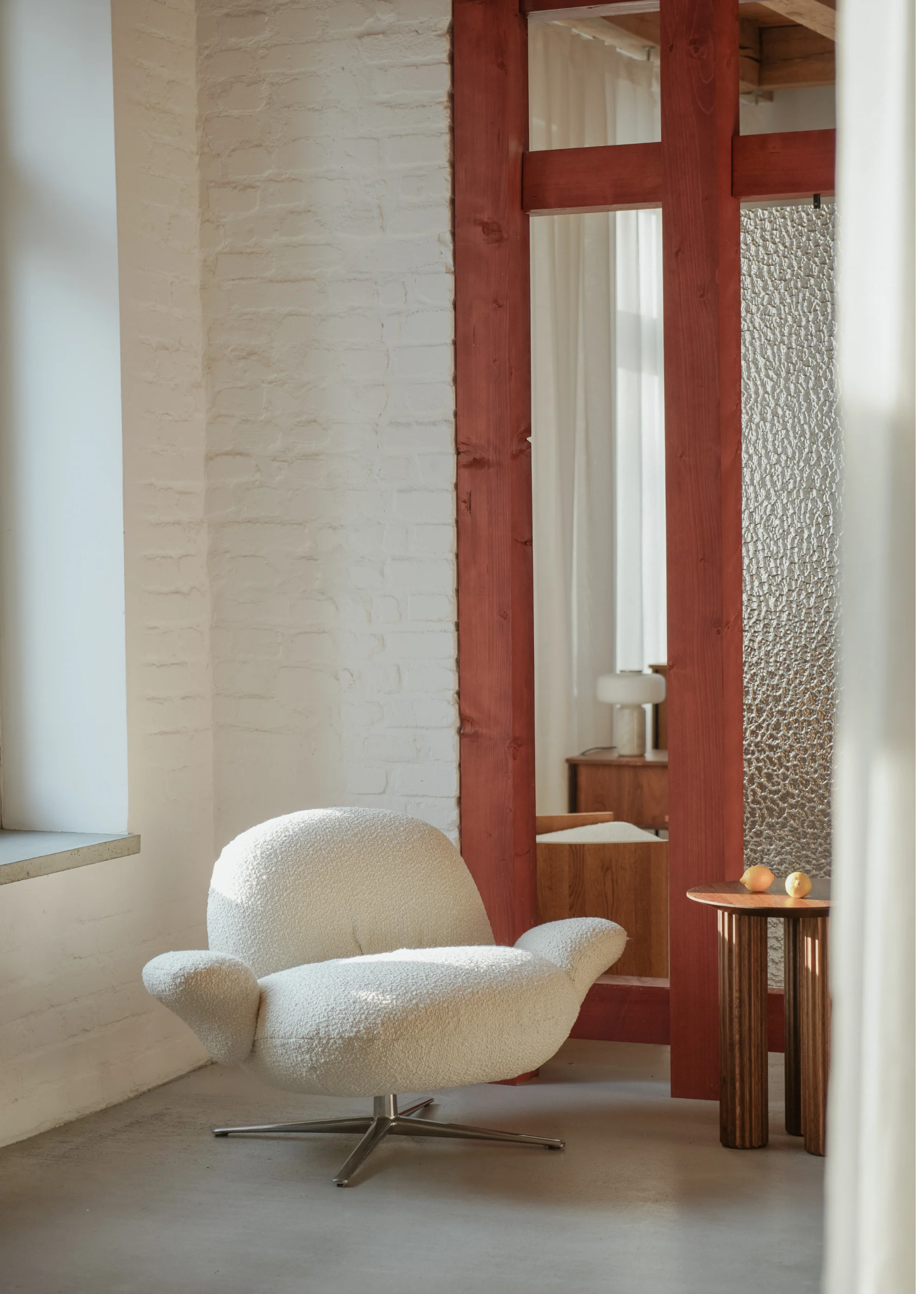 BAOZA lounge chair / Boucle White - Image 3