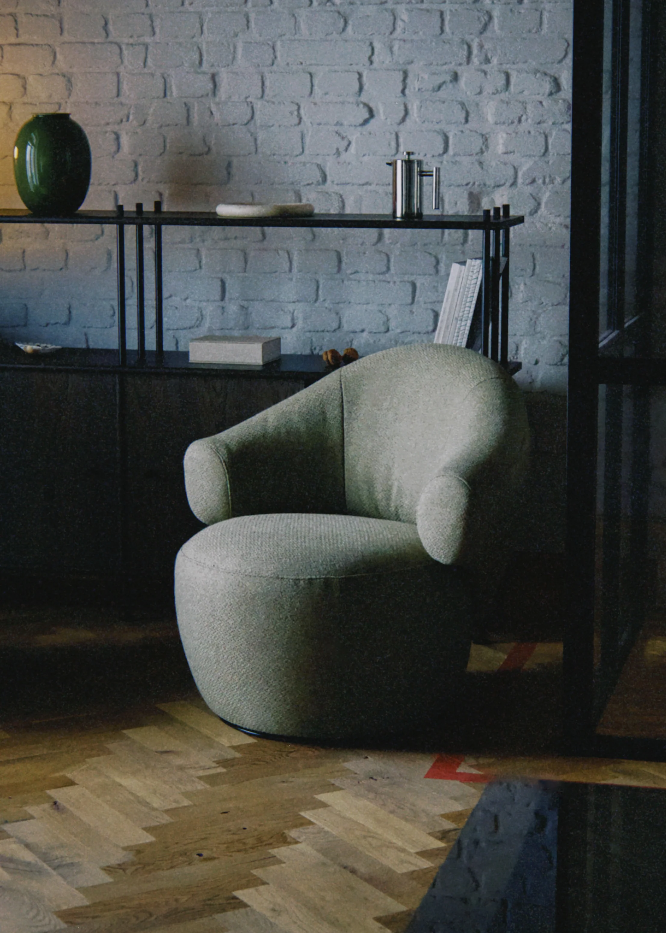 CONVA lounge chair / Boucle white - Image 12