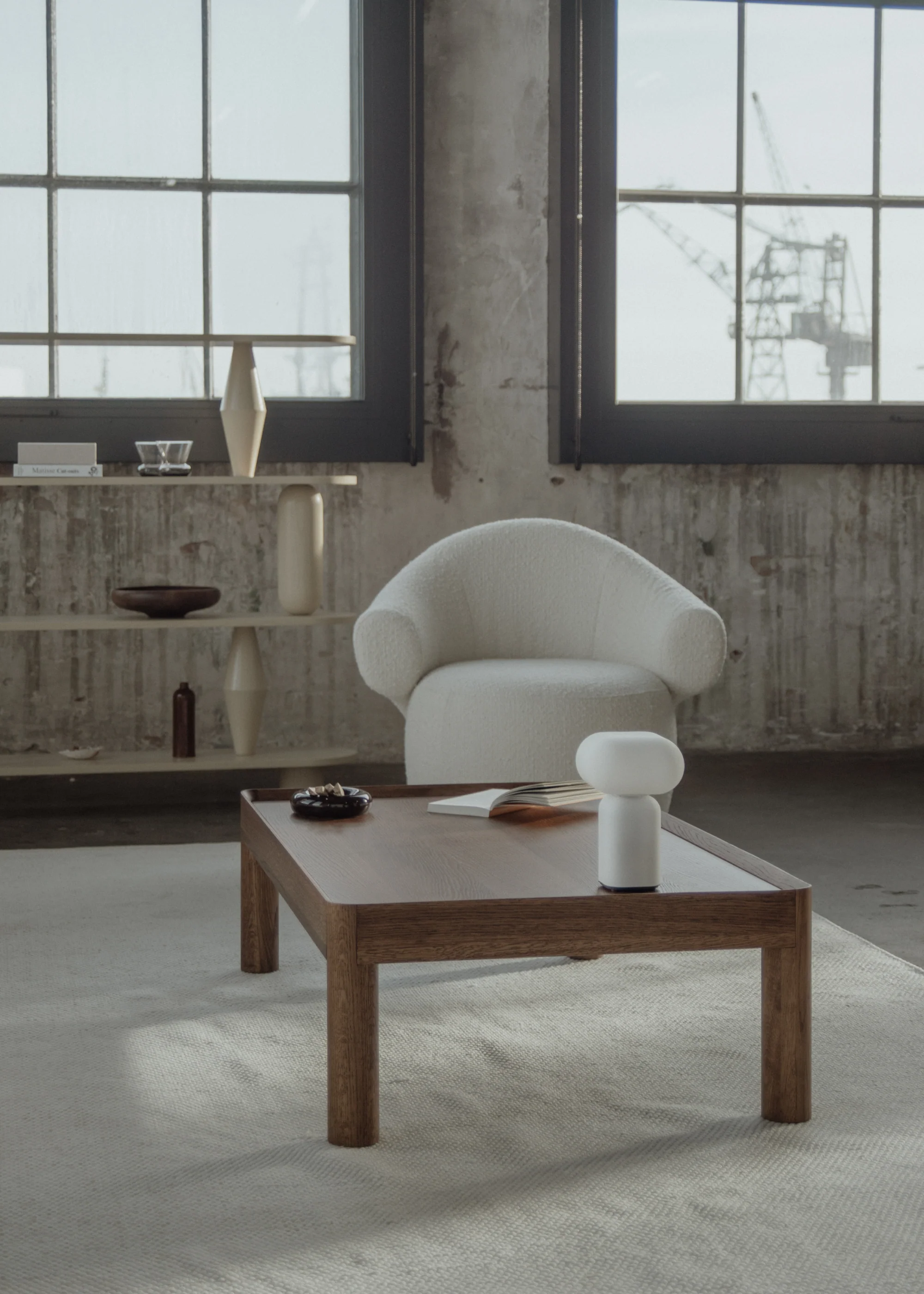 CONVA lounge chair / Boucle white - Image 4