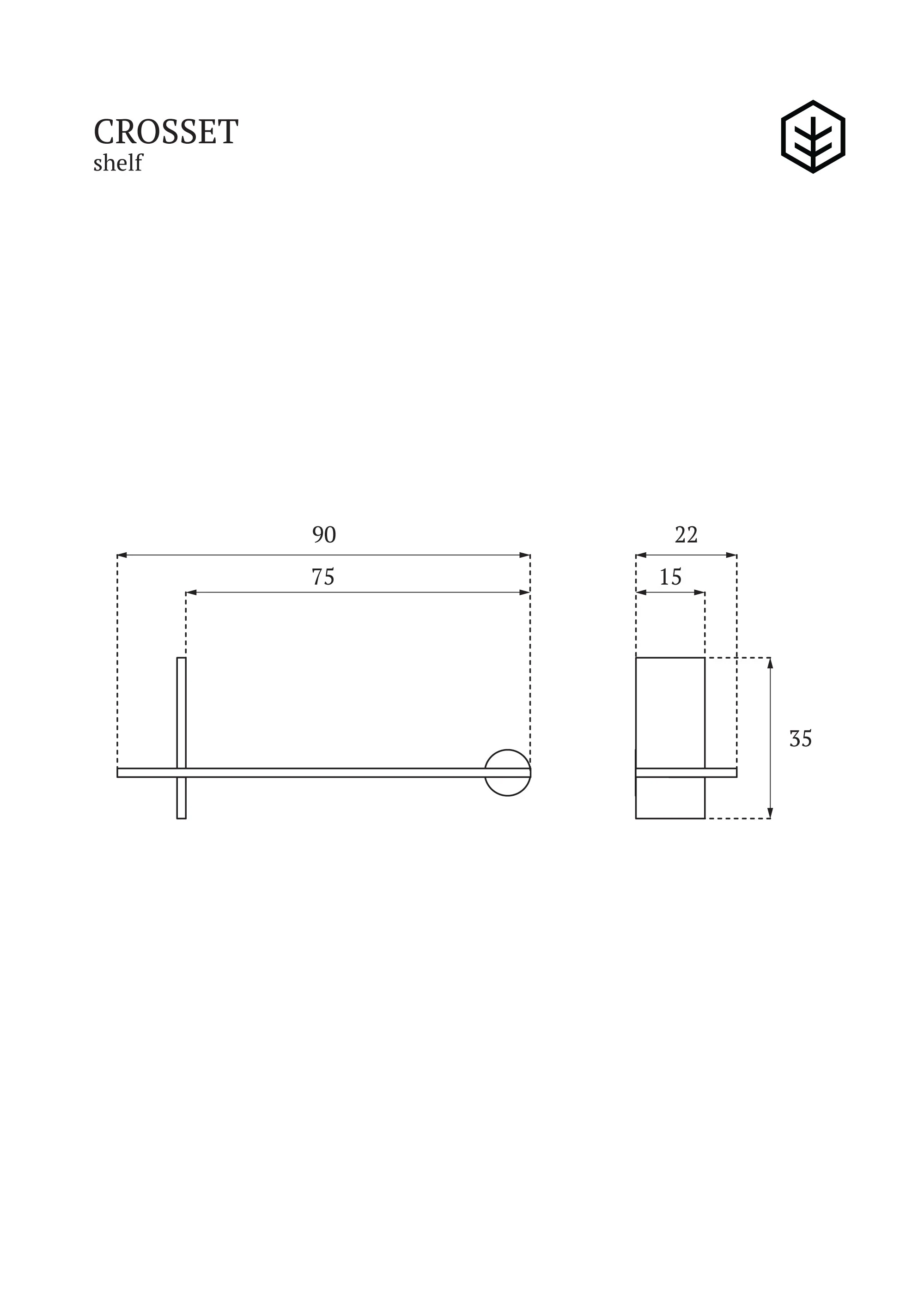 CROSSET shelf / Natur oak - Image 8