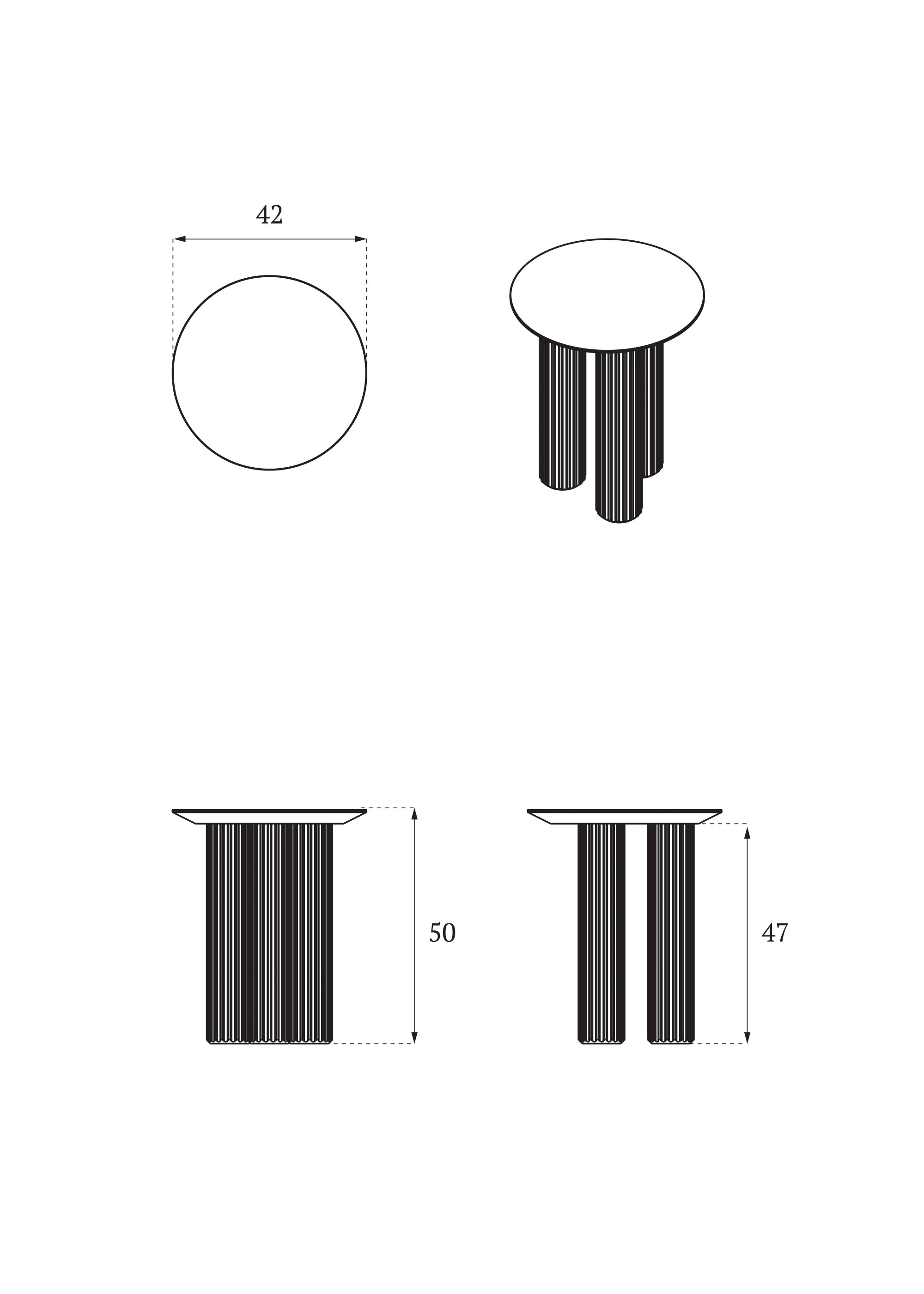 FILAR HIGH side table / Natur oak - Image 4