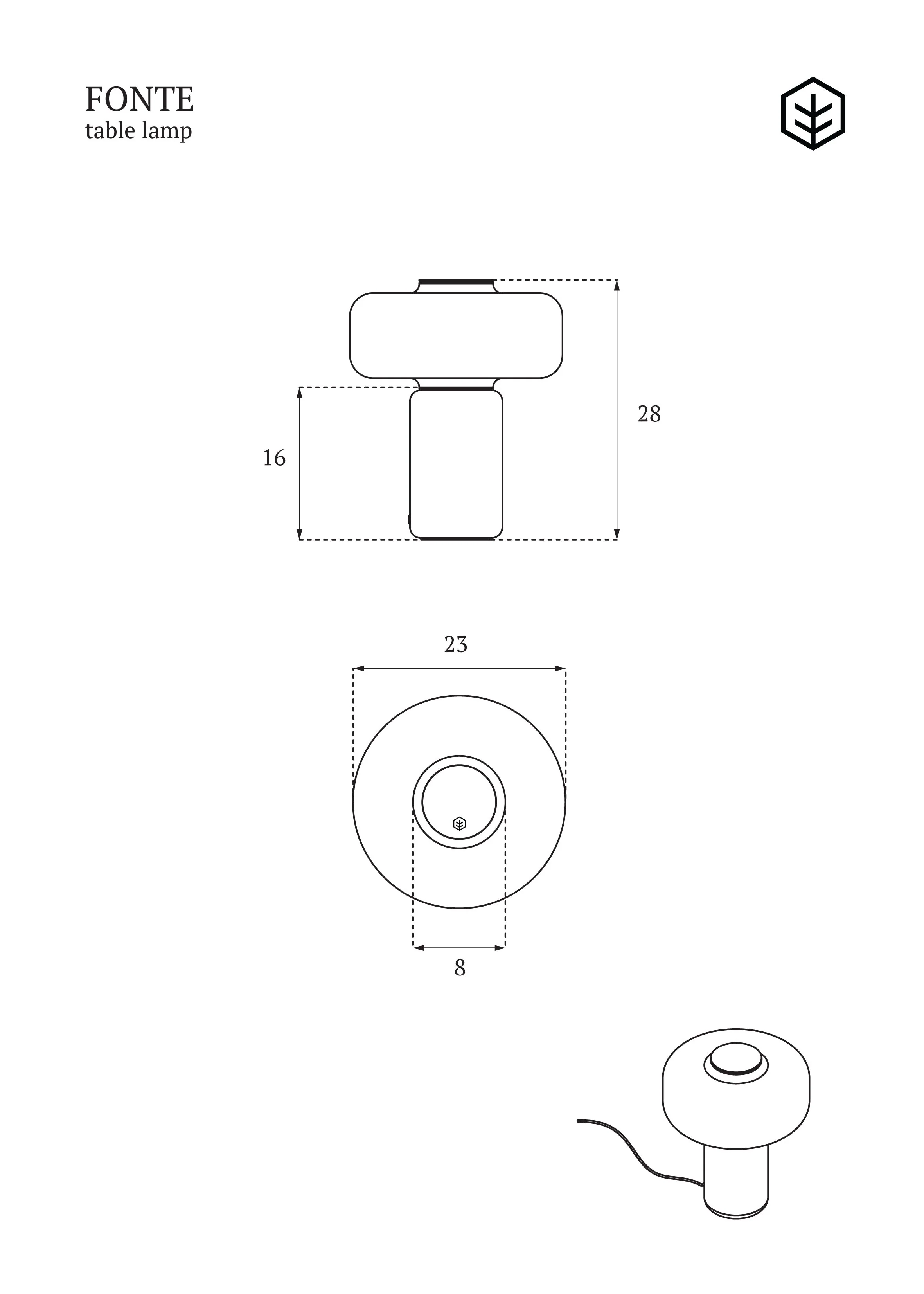 FONTE lamp / Brown - Image 10
