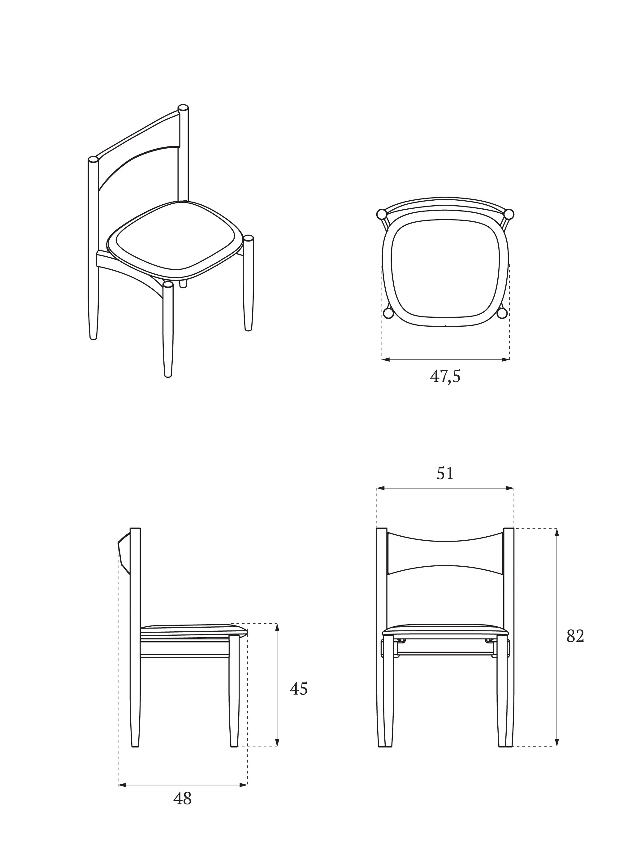 KEMI chair / Dark oak - Image 5