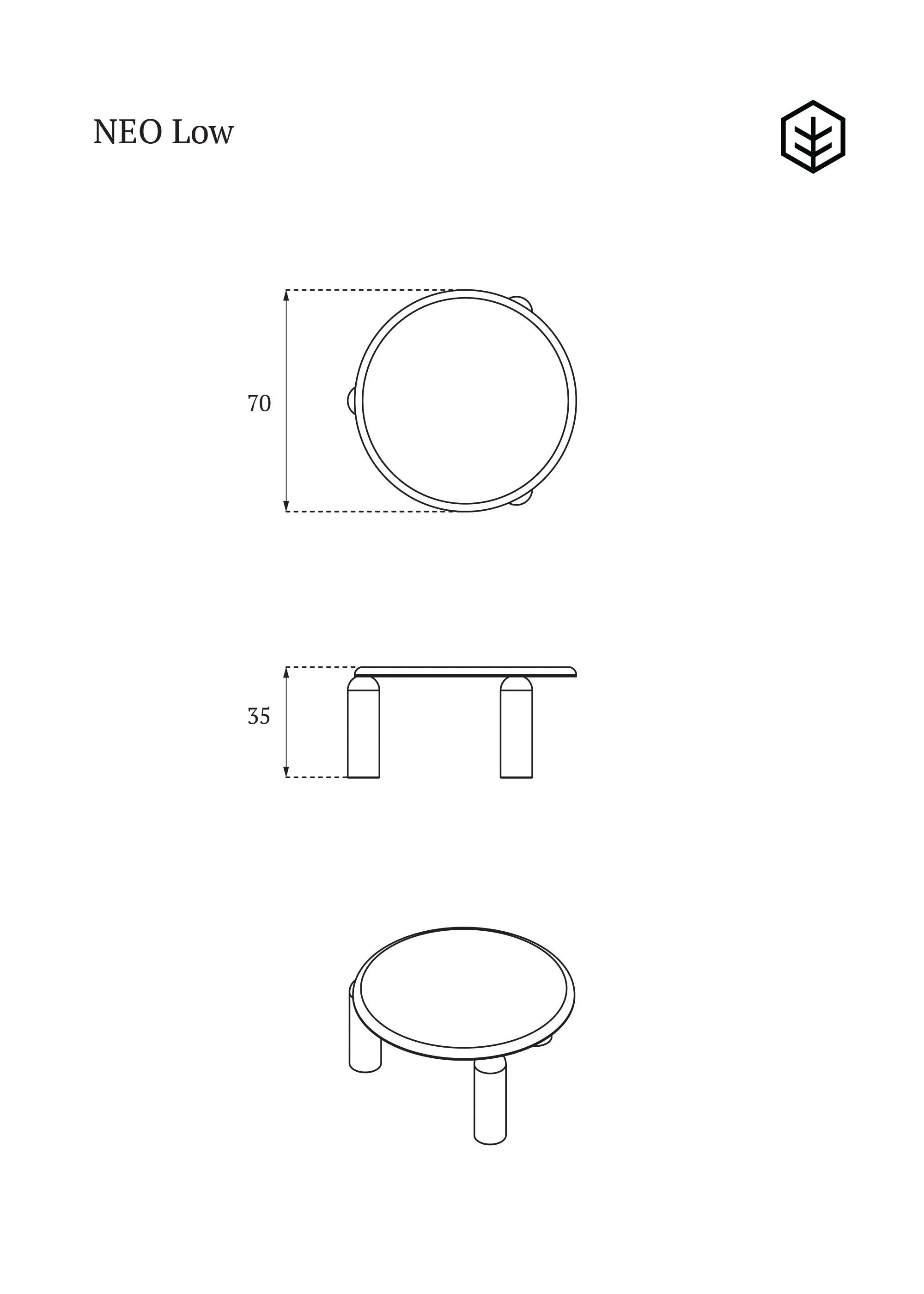 NEO LOW table / Black - Image 3