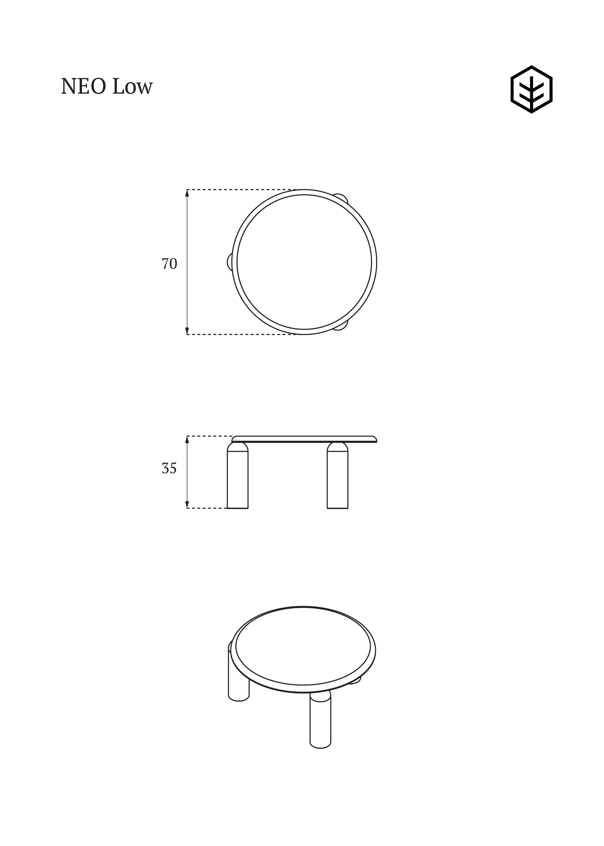NEO LOW table / Natur oak - Image 5